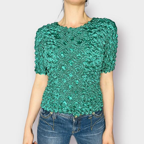 Vintage Tops - 90s Green Popcorn‎ Top
